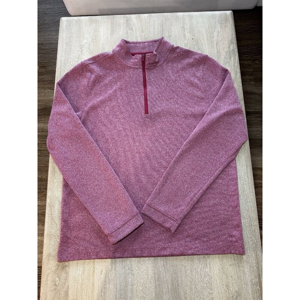 RHONE Men's Zip Up Sweater - Red